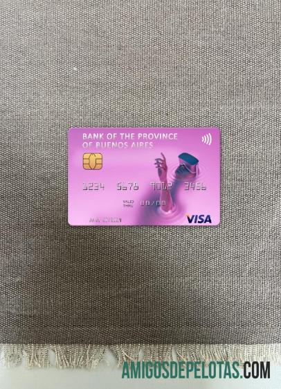Argentina Banco Da Província De Buenos Aires Cartão Visa Photolook Front exemplo real